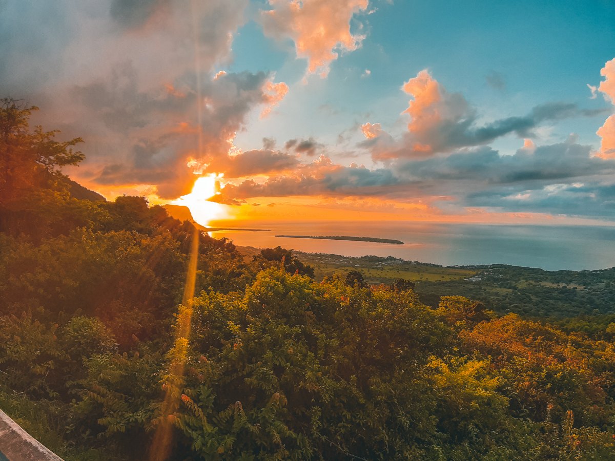 Sunset at Chamarel